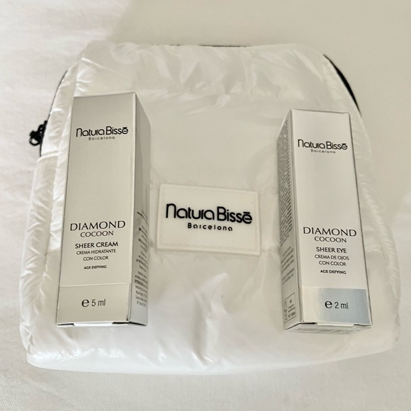 Diamond Cocoon Sheer Cream and Eye Cream Set With Cosmetic Bag. NEW! - Picture 5 of 5